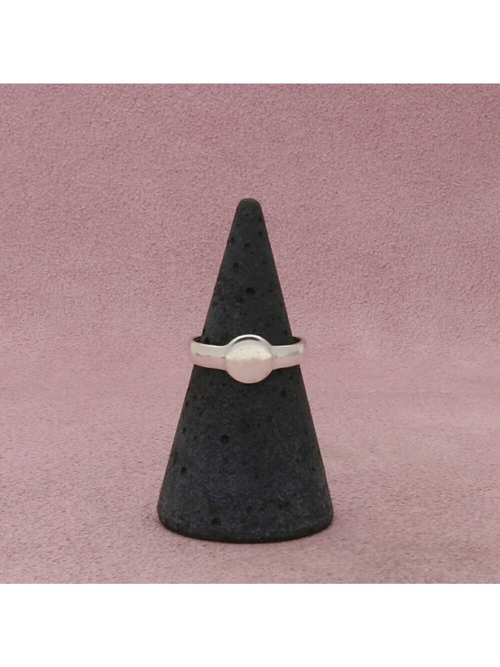 sterling silver round signet toe ring size 5.25